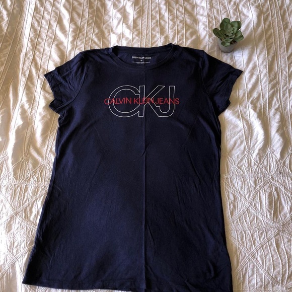 Womens Calvin Klein Jeans Navy Blue T 